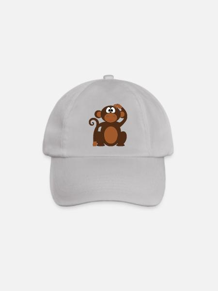 Affe - Baseballkappe - Grau