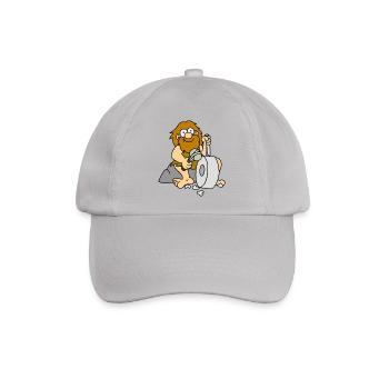 neandertaler hoehlenmensch caveman steinzeit10 - Baseballkappe - Grau - Vorne