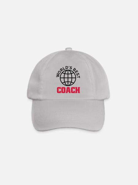 worlds best coach - Baseballkappe - Grau