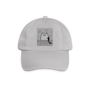 Schläfrige Katze - Baseballkappe - Grau - Vorne