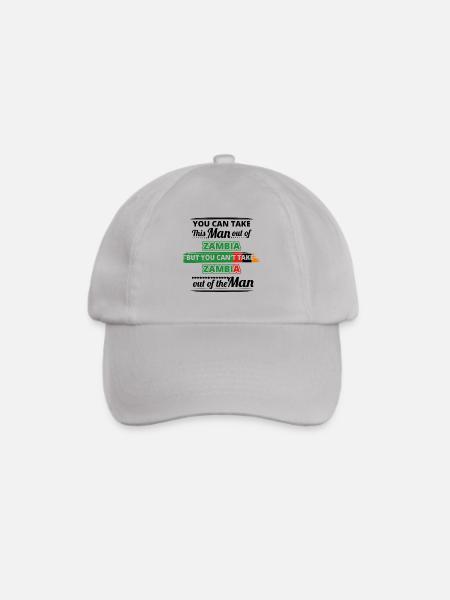 Geschenk aus Ghetto 01 liebe herkunft mann ZAMBIA - Baseballkappe - Grau