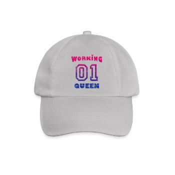 Arbeit Job Workaholic - Working Queen vintage - Baseballkappe - Grau - Vorne