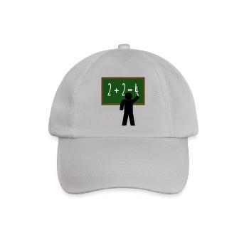 Lehrer Mathe Zahlen Tafel Schule - Baseballkappe - Grau - Vorne