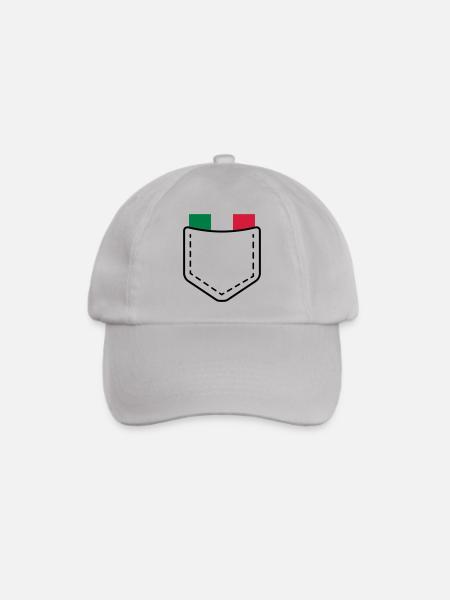 Italia Italy Italien Land Flagge Geschenk Idee - Baseballkappe - Grau
