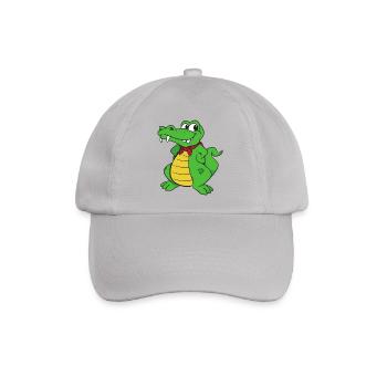 Kroko Kaiman Reptilien Tiere - Baseballkappe - Grau - Vorne