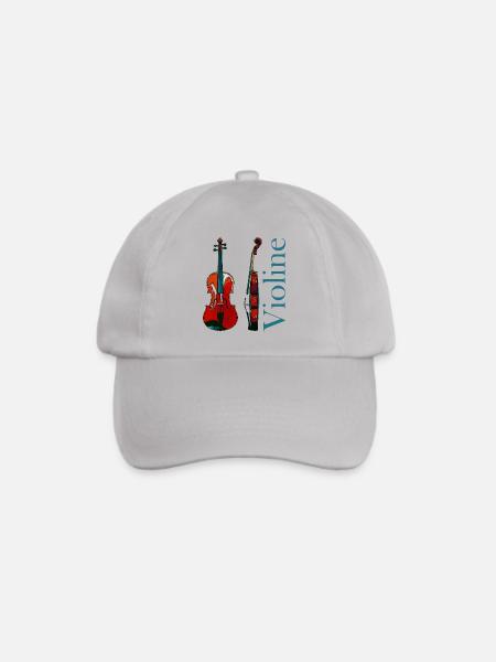 violine - Baseballkappe - Grau