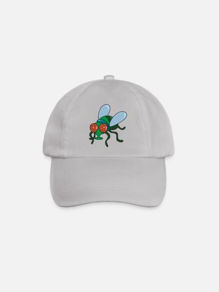 Fliege - Baseballkappe - Grau