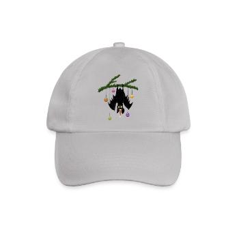 Weihnachtsfledermaus - Baseballkappe - Grau - Vorne