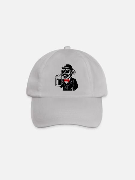Affe Bier Sir - Baseballkappe - Grau