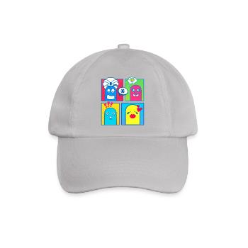 Kleine Kreatuen (Comic, Pop Art) - Baseballkappe - Grau - Vorne