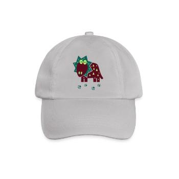 Dino Dinosaurier Fussspuren - Baseballkappe - Grau - Vorne