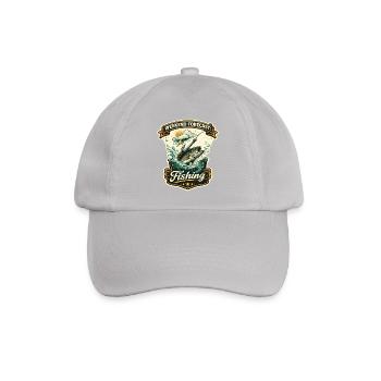 Weekend Forecast Fishing Retro Motiv - Baseballkappe - Grau - Vorne