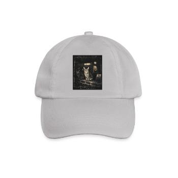 Meeting After Midnight Katzen Shirt LO-FI - Baseballkappe - Grau - Vorne