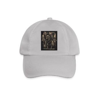 Gangster Tauben Vintage Street Art Motiv LO-FI - Baseballkappe - Grau - Vorne