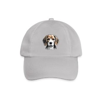 Beagle Line Portrait - Baseballkappe - Grau - Vorne