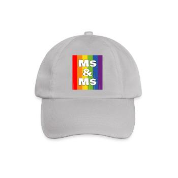 Frau & Frau Regenbogenstolz - Baseballkappe - Grau - Vorne
