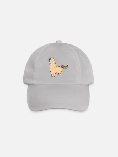 Alpaka Einhorn - Baseballkappe - Grau