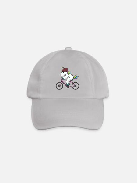 Einhorn Fahrrad Geschenk Radsport Biker fahren. - Baseballkappe - Grau