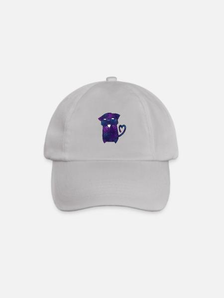 Galaxy Katze - Baseballkappe - Grau