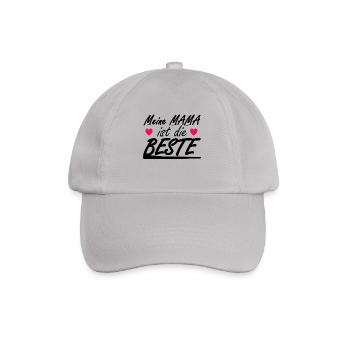 Meine Mama ist die Beste - Baseballkappe - Grau - Vorne