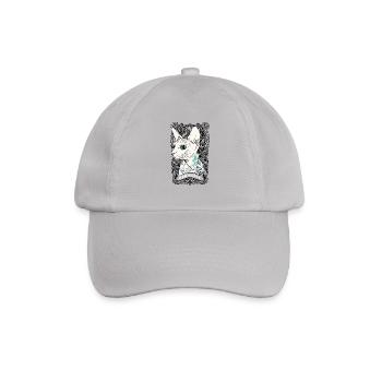 Geschenk Katze Mieze Haustier Geschenkidee - Baseballkappe - Grau - Vorne