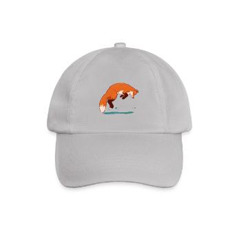 Springender Fuchs - Baseballkappe - Grau - Vorne