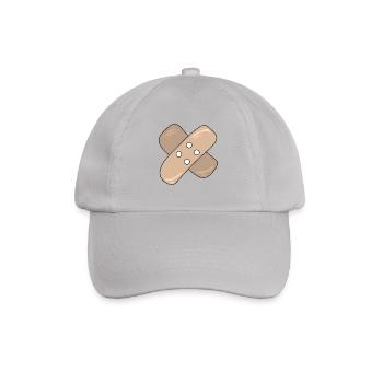 Pflaster, Wunde, Verletzung, Heilung, Geschenkidee - Baseballkappe - Grau - Vorne