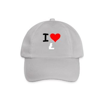 Crypto Love Lite Coin. - Baseballkappe - Grau - Vorne