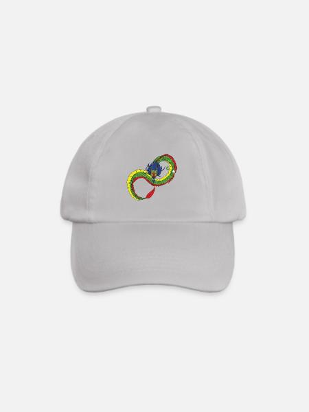 Drachen - Unendlichkeit - chinesischer Drache - Baseballkappe - Grau