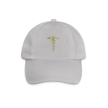Caduceus (Arzt) Schmuck Kette Anhänger Bling Bling - Baseballkappe - Grau - Vorne