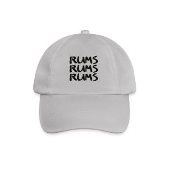 Rums Rums Rums - Baseballkappe - Grau - Vorne