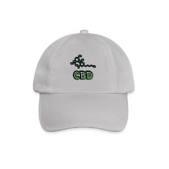 Cannabidiol - CBD Cannabis Geschenk - Baseballkappe - Grau - Vorne