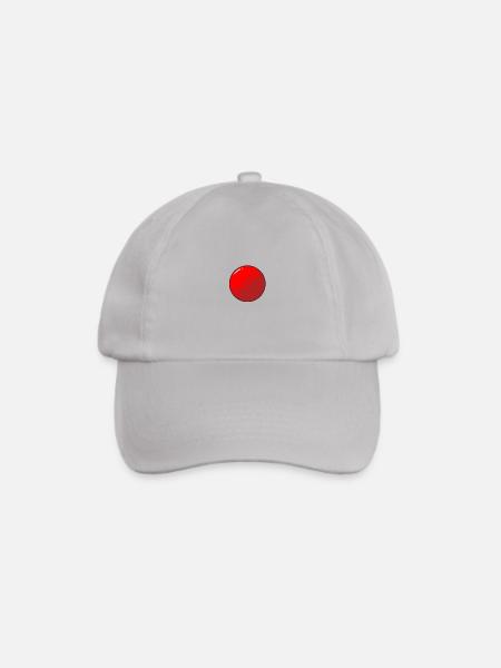 Roter Ball - Baseballkappe - Grau