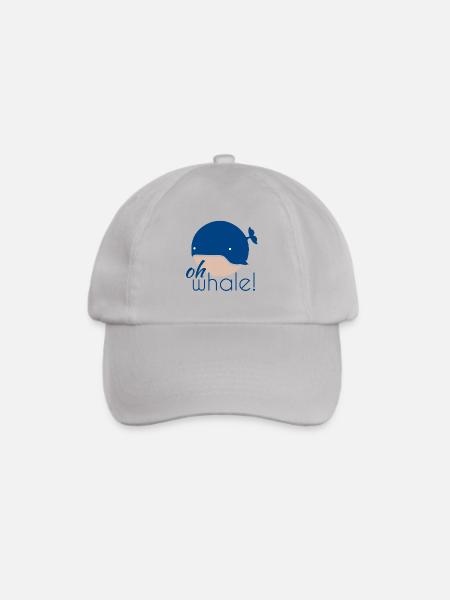Oh whale! - Baseballkappe - Grau