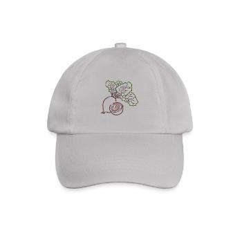 Rote Beete - Baseballkappe - Grau - Vorne