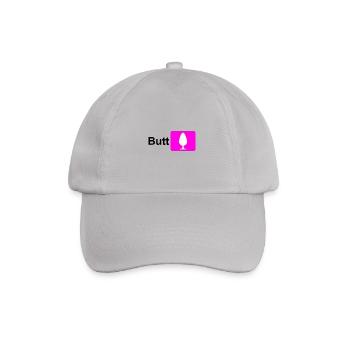 Butt Plug Symbol Pink (für hellen Hintergrund) - Baseballkappe - Grau - Vorne