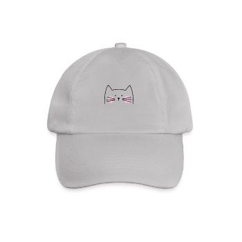 Katze Kätzchen Miezekatze - Baseballkappe - Grau - Vorne