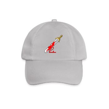 Retro Schwert - blutig - Baseballkappe - Grau - Vorne