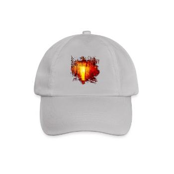 Natur Wald Bäume Sonnenstrahl Sonne Geschenk Idee - Baseballkappe - Grau - Vorne