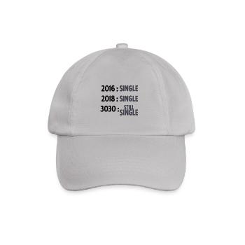 Single aber nicht alleine Geschenk Geschenkidee - Baseballkappe - Grau - Vorne