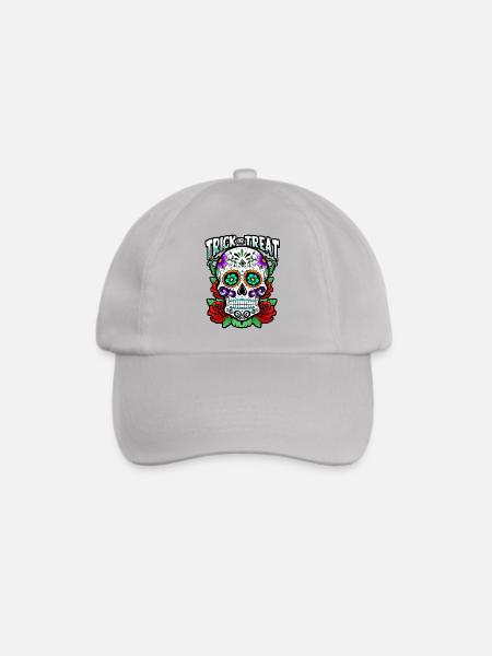 Trick Or Treat - Skull - Halloween - Baseballkappe - Grau