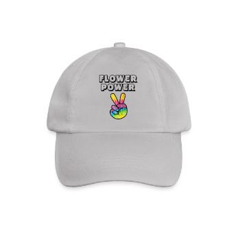 Flower Power - Baseballkappe - Grau - Vorne