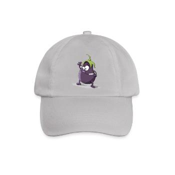 Aubergine - Baseballkappe - Grau - Vorne