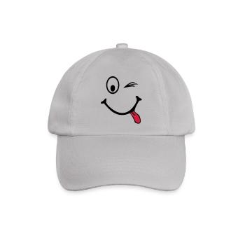 smiley - Baseballkappe - Grau - Vorne