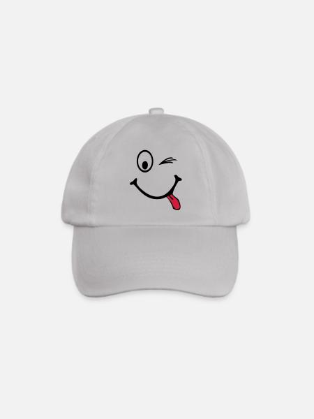 smiley - Baseballkappe - Grau