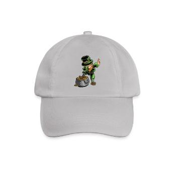 Dabbing Leprechaun Kobold St Patricks Day T-Shirts - Baseballkappe - Grau - Vorne