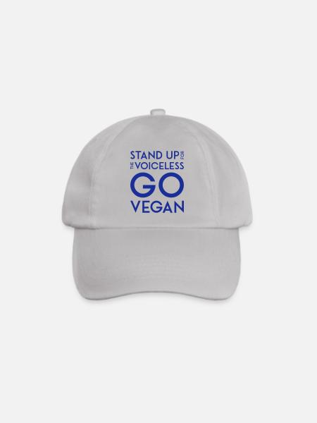 STAND UP FOR THE VOICELESS GO VEGAN - Baseballkappe - Grau