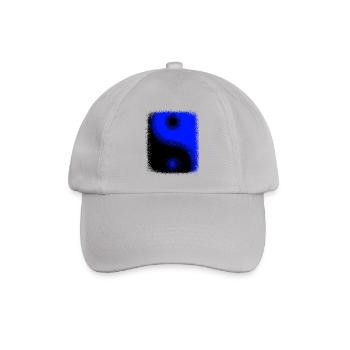 Yin Yang Schwarz Blau Licht & Dark Balance Wortspiel - Baseballkappe - Grau - Vorne