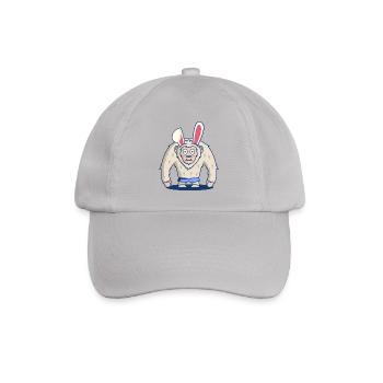 BigFoot Sasquatch Ostern Hase Geschenk T-Shirt - Baseballkappe - Grau - Vorne
