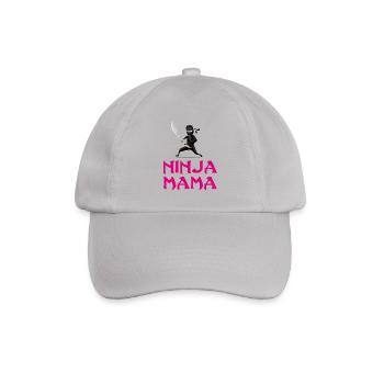 Ninja Mama Mutter Mutti T-Shirt Mutterag Geburtsta - Baseballkappe - Grau - Vorne